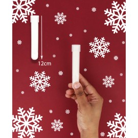 HENBRANDT 2x Magic Snow Tubes 12cm Vial Christmas Time Instant Snow Powder DIY Xmas Slime Fake Snowflakes for Winter Wonderland Christmas Party Decorations