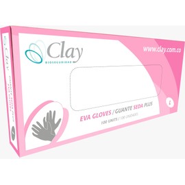 CLAY Eva Silk Gloves, Disposable & Versatile Protective Gear Ideal for Industrial, Food Handling Uses & More - 100 units, L