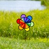 In the Breeze Rainbow Double Flower/Wheel Combo Spinner, 12"