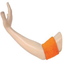 COUVER Arm Sweat Band for Sports/Sweatband, Light Orange, 1 Pair