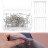 200PCS T Pins 27mm Macrame Board and Pins Silver Blocking