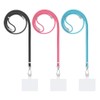 ZEPIQOR Pack of 3 Lanyards, 3 Colours, Long Lanyard with