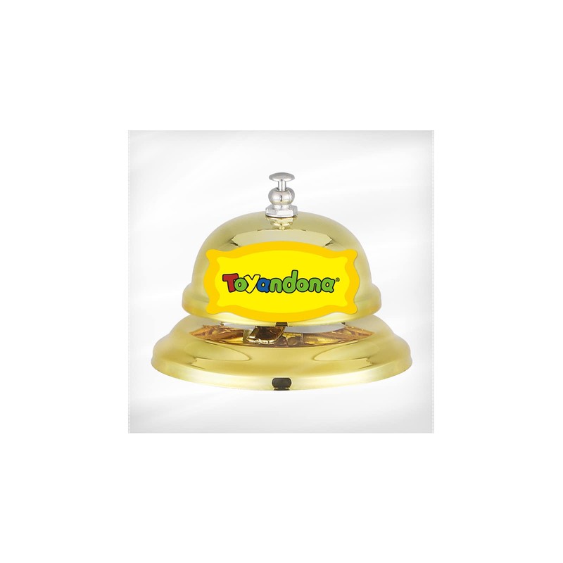 TOYANDONA 1pc Gold Call Bells, 3.35 Inch Service Bell for
