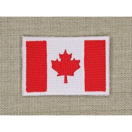 Canada Flag Small Iron-On or Sew On Patch Iron-On Patch for Clothes Embroidered Iron-On Patch Applique Patch Size 4.6 x 3.1 cm