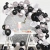 OERJU Silver Round Backdrop Cover Luxurious Silver Glittering Starlight Photography