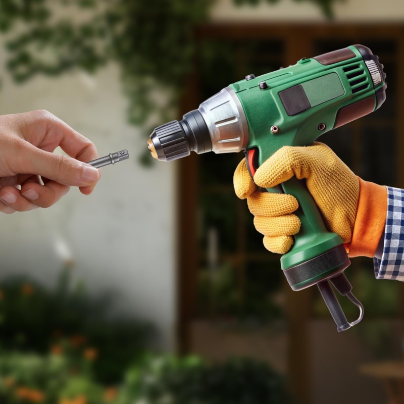 Socket Adapter, 6 Pieces, Socket Adapter Set, 1/4 Inch Hex