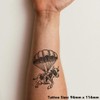 'Parachute Cow' Temporary Tattoo - Water Resistant, Skin-Safe, Non-Toxic Transfer