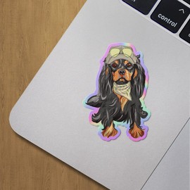 Holographic Decal Stickers of Cute Dog Premium Waterproof Vinyl Decal Stickers for Laptop Phone Accessory Helmet Car Window Mug Tuber Cup Door Wall Decoration ANDVER3g9444bHO