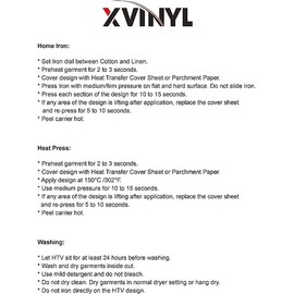 XVinyl Htv Vinyl Rolls Heat Transfer Vinyl Htv Vinyl for Shirts Iron on Vinyl Black Iron on Vinyl for All Cutter Machine - Easy to Cut & Weed for DIY Heat Vinyl Design - Free Decal (Black, 12" x 10ft)