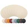 15" Round Beige Plastic Placemats Set of 8, Waterproof Table
