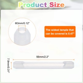 HARFINGTON 5pair Silicone Eyeglass Temple Tips Sleeve Retainer Anti-Slip Eyewear Retainers Elastic Comfort Glasses Ear Grips for Daily Wear Glasses Sunglasses Reading Eyeglasses, Transparent