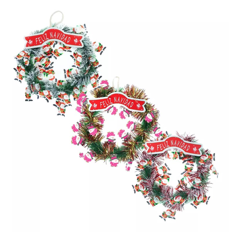 Jands Mini Coronas Navideñas Para Decoracion 4pz