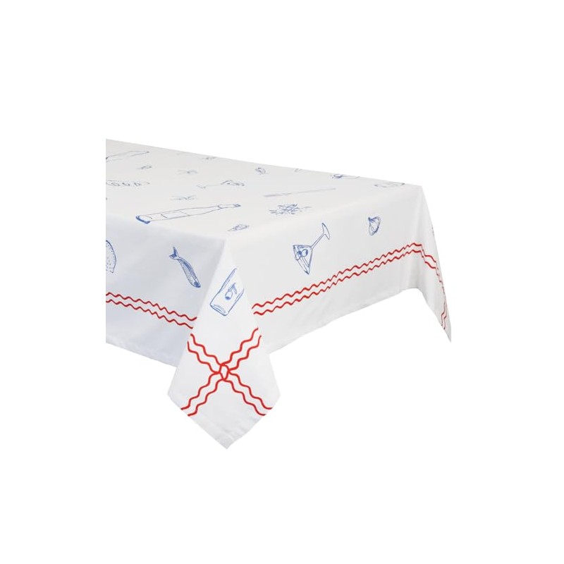 Talking Tables Fabric Large White Tablecloth Made from Recycled Cotton