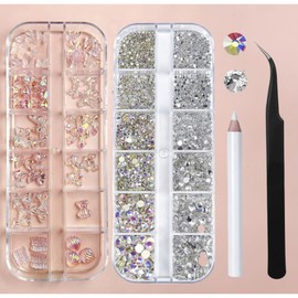 My Beauty Ice Jewel Parts Nail Set, 1 Set, Ribbon / 마이뷰티 얼음 보석 파츠 네일 세트, 1세트, 리본