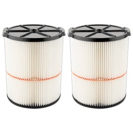 (2 Pack) 9-38754 9 38754 Replacement Cartridge Filter Compatible With Craftsman 9-38754, HEPA Filters for CMXZVBE38754 fit 5 6 8 9 12 14 16 20 32 Gallon shop vacuum, Red Stripe General Purpose