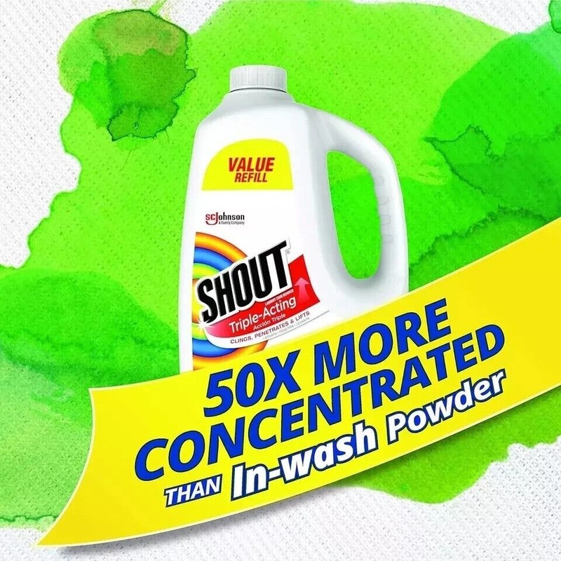Shout! Factory Shout Active Enzyme Laundry Stain Remover Spray, Triple-Acting,