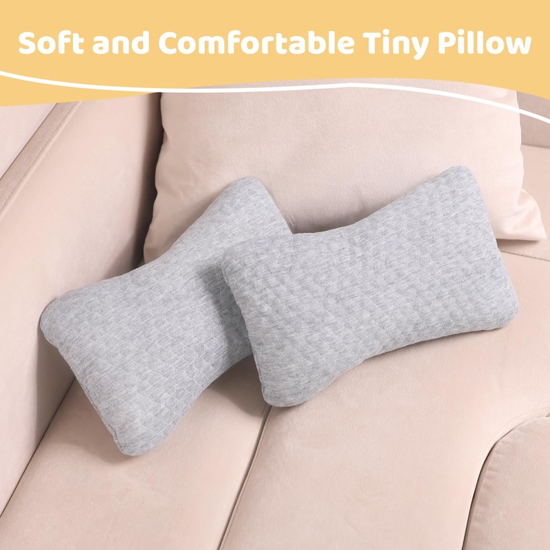 vocheer Small Pillows for Sleeping, 11"x7" Mini Travel Pillow, Tiny