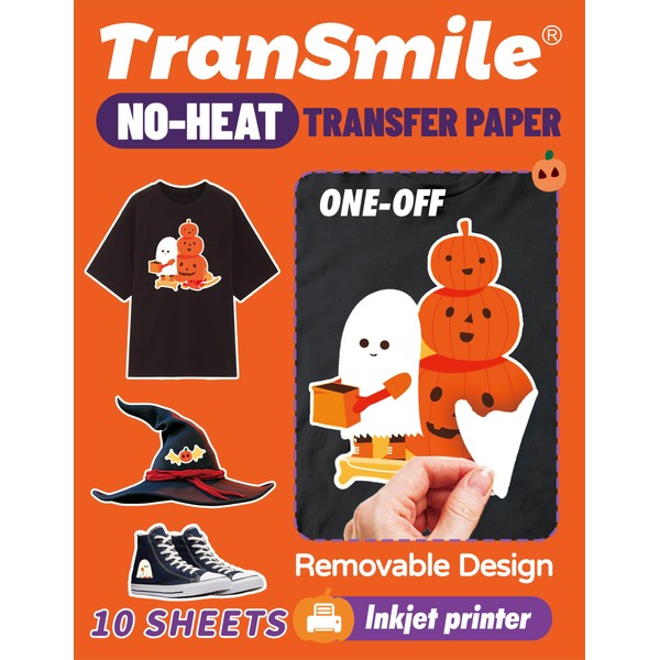 TranSmile No Heat Transfer Paper for T Shirts (8.5 x