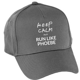 Hippowarehouse Keep Calm and Run Like Phoebe Baseball Cap hat Premium Printed 5 Panel OneSize Adults Graphite Grey