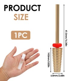 5 in 1 Carbide Nail Drill Bit Fast Remove Acrylic Nails Professional 3/32" Electric Nail DrillBits for Acrylic Gel Nails Removal, Cuticle Cleaning, Backfill, Manicure Pedicure Salon