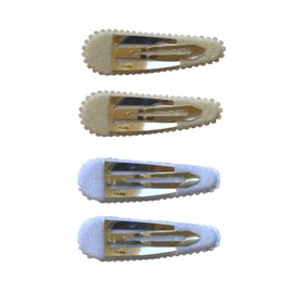 Mia Beauty Metallic Snip Snaps Barrettes Hair Accessories for Women, Teens, Dress Up, Casual, Trendy - Silver + Gold 4pcs