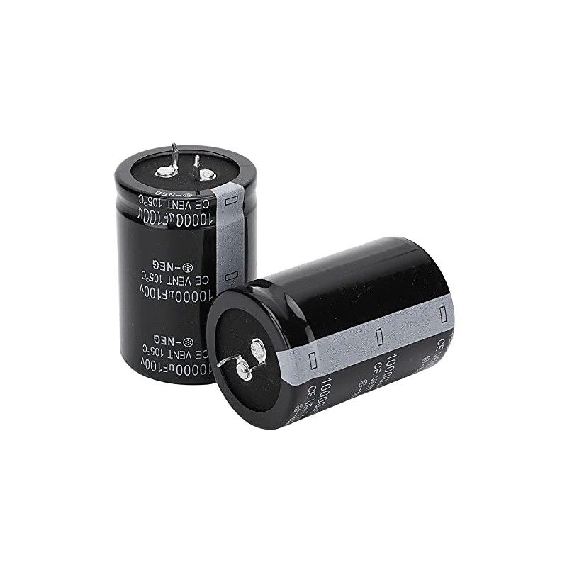 2Pcs 10000Uf Electrolytic Capacitor,100V Electrolytic Capacitor 105℃ 35X50Mm,High Precision and