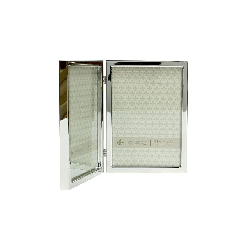 Lawrence Frames Metal Frame, Standard, Silver, 5x7 Double