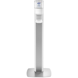 GOJO Model ES6 Silver Panel Floor Stand with Dispenser