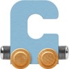 Maple Landmark NameTrain Pastel Letter Car C - Made in USA (Blue)