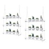 ZerzSemp 2-Pack Hanging Acrylic Plant Shelves for Windows, Each Tier