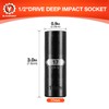 1/2 Inch Drive 6-Point Deep Socket, 17mm Deep Impact Socket,