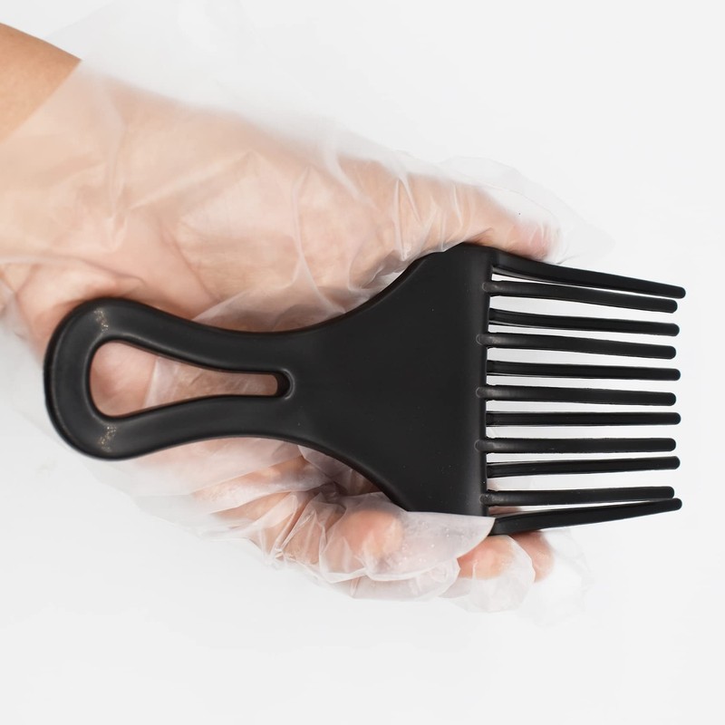 Professional Insert Afro Pick Comb, Wide Tooth Detangling Hair Fork