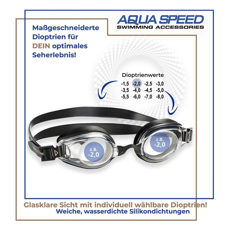 Aqua Speed Lumina Swimming Goggles for Glasses Wearers in the