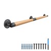 SELEWARE 51" Wood Handrail Indoor Stairs Handrail Wall Mount Handrail