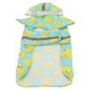 Pet Rain Jacket Duckling Pattern Waterproof Reflective Adjustable 4 Legs