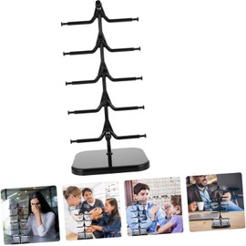 Sunglasses Storage Sunglasses Holder Glasses Display Stand Shop Glasses Organizer Shelf Eyeglass Display Stand Desktop Stand Sunglass Display Stand Jewelry Holder Stand 2Pcs （Black）