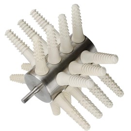 PluckerUkraine Chicken Plucker Drill Attachment 133-21 Large – Stainless Steel Poultry Feather Remover 21 Fingers (Broiler Duck Goose Turkey) with Best Chicken Plucker Fingers