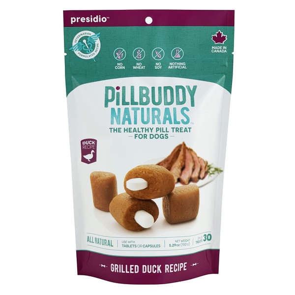 Pill Buddy Naturals, Grilled Duck Recipe for Dogs, 1 Pack, 30-Count