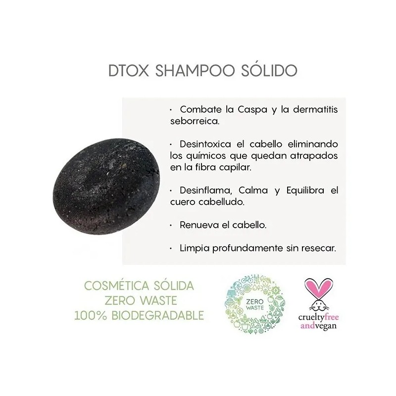 Shampoo Sólido De Carbón Activado Anti-caspa