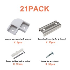 hunhun L-Shape Corner Connector U Shape LED Aluminum Channel System (U Channel Type)