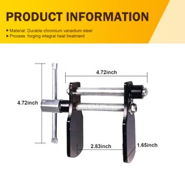 MOXRUQ Car Brake Pad Spreader, Spiral Type Brake Caliper Compression Tool, Heavy Duty Disc Brake Pad Disassembly Tools, Universal Repair Accessories Brake Caliper Press Tool for Most Cars (Black)