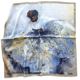 K-Elewon 100% Pure Mulberry Silk Square Scarf 27''Fashion Scarves Headscarf Natural Silk Neckerchief For Women H11, T02, Free size