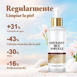 2025 Exfoliante de Arroz Blanco y Negro, Solución Exfoliante de Arroz Blanco y Negro, Limpia en Profundidad, Suave y No Irritante, Apto para Todo Tipo de Pieles (Negro+Blanco, 1)