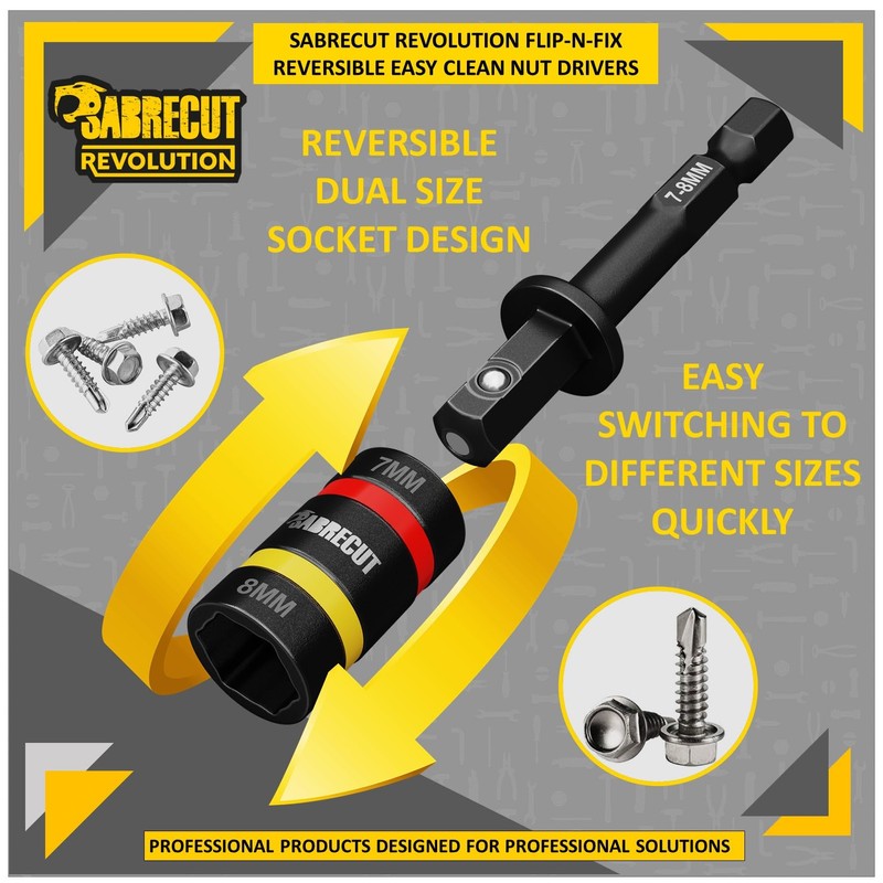 1 x SabreCut SCDIN7-8 Dual Size 7mm & 8mm Magnetic