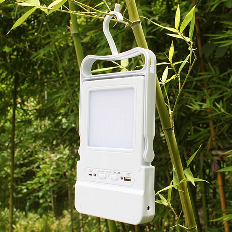 Solar Power Rechargeable Multifunctional LED Light Tent Lantern Lamp
