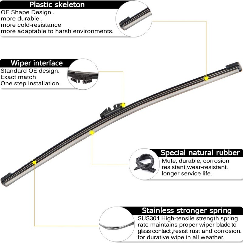 Rear Wiper Arm Blade Replacement for Ford Explorer 2011-2023,Escape 2013-2023,2015-2019