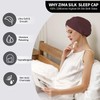 ZIMASILK 22 Momme 100% Mulberry Silk Bonnet Shower Cap for