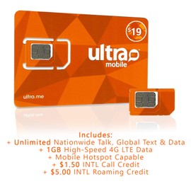 Ultra Mobile Dual Cut SIM (Micro and Regular) + $19 Plan FREE