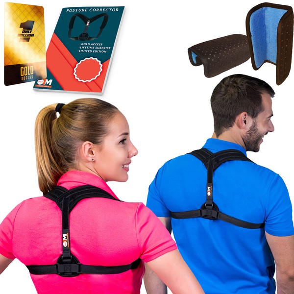 Back Stabilizer for Women and Men for Relieving Back Pain in the Upper Area | Adjustable Corset for Posture Correction to Improve Posture | Thorax Kyphosis Orthosis