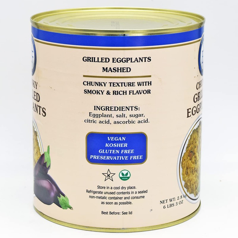 Eastern Feast - Chunky Grilled Eggplants, 2.8 kg (6.2 lbs)